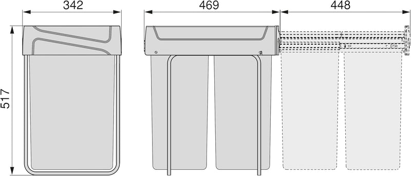 Recycle 35L Bin for Kitchen Lower