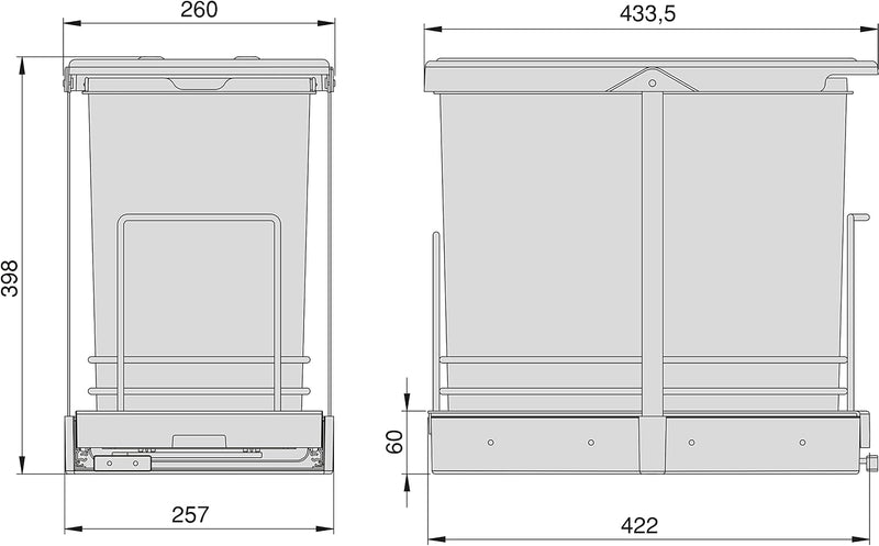 Recycle 35L Bin for Kitchen Lower