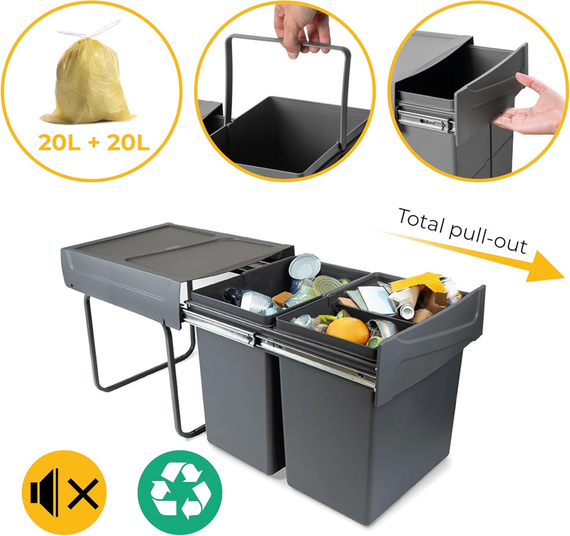 Recycle 35L Bin for Kitchen Lower