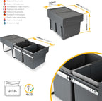 Recycle 35L Bin for Kitchen Lower