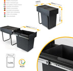 Recycle 35L Bin for Kitchen Lower