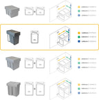 Recycle 35L Bin for Kitchen Lower