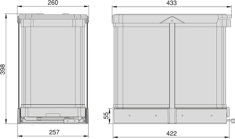 Recycle 35L Bin for Kitchen Lower