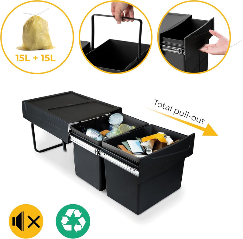 Recycle 35L Bin for Kitchen Lower