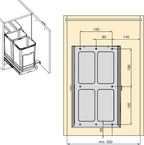 Recycle 35L Bin for Kitchen Lower