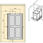 Recycle 35L Bin for Kitchen Lower