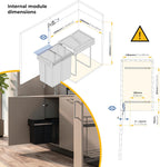 Recycle 35L Bin for Kitchen Lower
