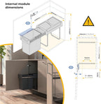 Recycle 35L Bin for Kitchen Lower
