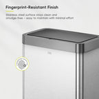 Recycling Kitchen Bin Soft-Close 20L+20L Stainless Steel