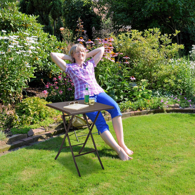 Garden Table Folding Round