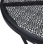 Relaxdays Fold-Up Garden Table Parasol Hole Weatherproof Steel