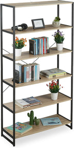 Industrial Shelving Unit Tall Book Case Open Style