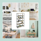 Industrial Shelving Unit Tall Book Case Open Style
