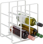 Metal Wine Rack 9 Bottles Powder-Coated Iron 30