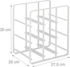 Metal Wine Rack 9 Bottles Powder-Coated Iron 30