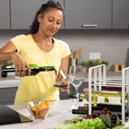 Metal Wine Rack 9 Bottles Powder-Coated Iron 30