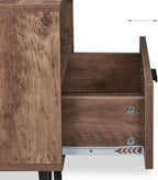 Relaxdays Night Stand Side Table Drawer Industrial H