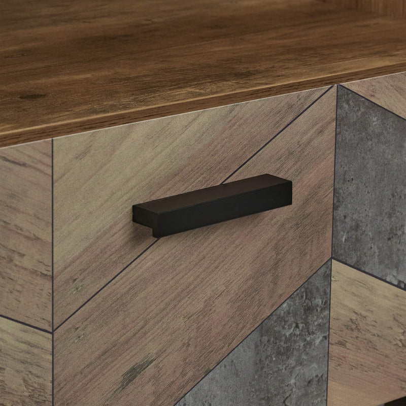 Stand Side Table Drawer Industrial