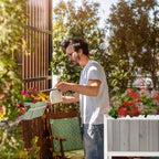 Relaxdays Raised Wooden Planter with Liner Flower Bed