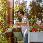 Relaxdays Raised Wooden Planter with Liner Flower Bed