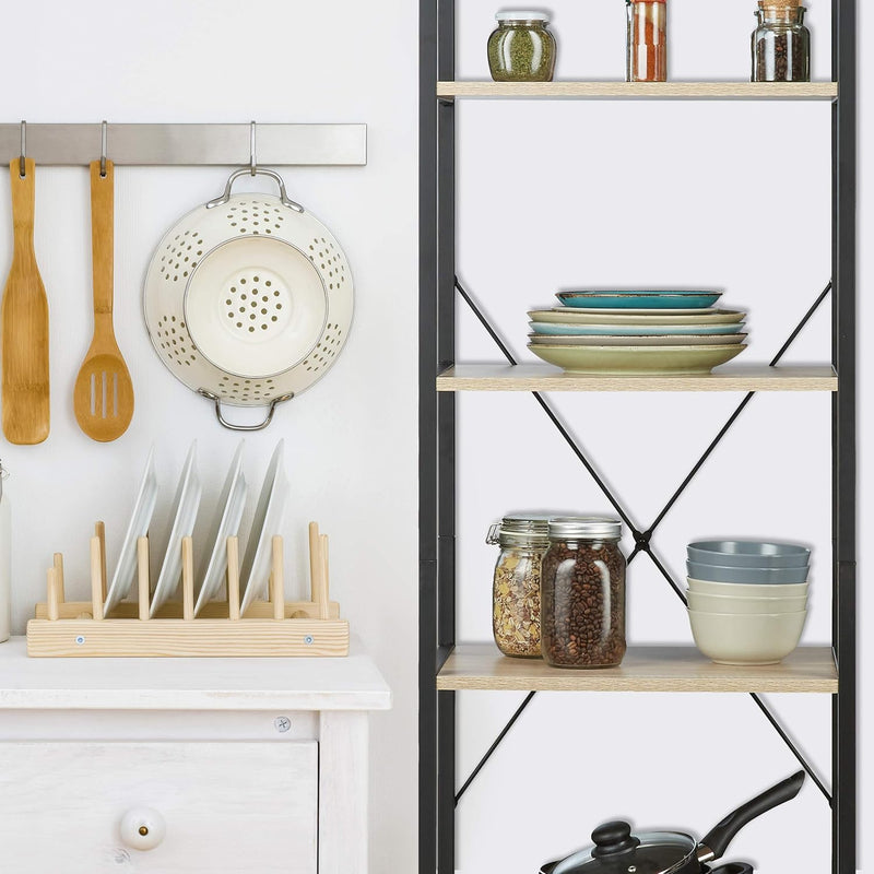 Unit Industrial Storage Design Tall Bookcase with 6