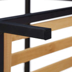 Relaxdays Standing Shelf Unit 4 Tiers Bamboo Metal
