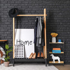 Relaxdays Standing Shelf Unit 4 Tiers Bamboo Metal