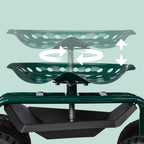 Relaxdays Wheeled Garden Seat Height-Adjustable 150KG Capacity