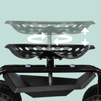 Relaxdays Wheeled Garden Seat Height-Adjustable 150KG Capacity