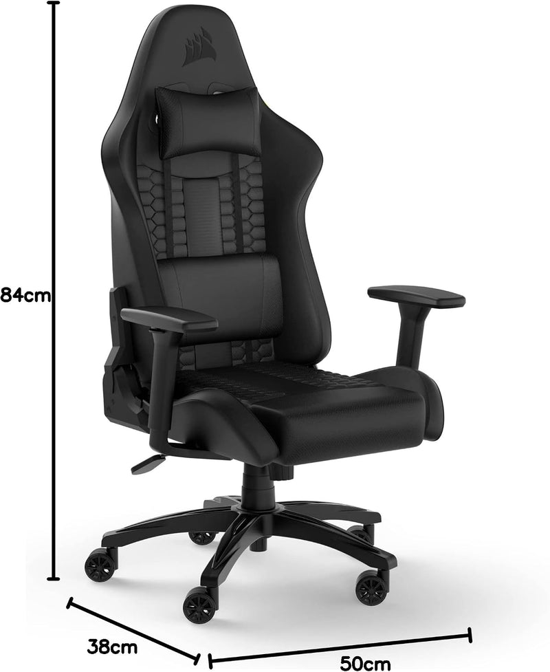 Relaxed Gaming Chair Leatherette Racing-Inspired Design Lumbar