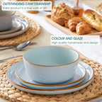 Reno Stoneware Dinner Set for 6 18 Pieces
