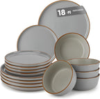 Reno Stoneware Dinner Set for 6 18 Pieces