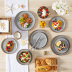 Reno Stoneware Dinner Set for 6 18 Pieces