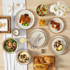 Reno Stoneware Dinner Set for 6 18 Pieces