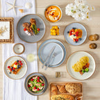 Reno Stoneware Dinner Set for 6 18 Pieces