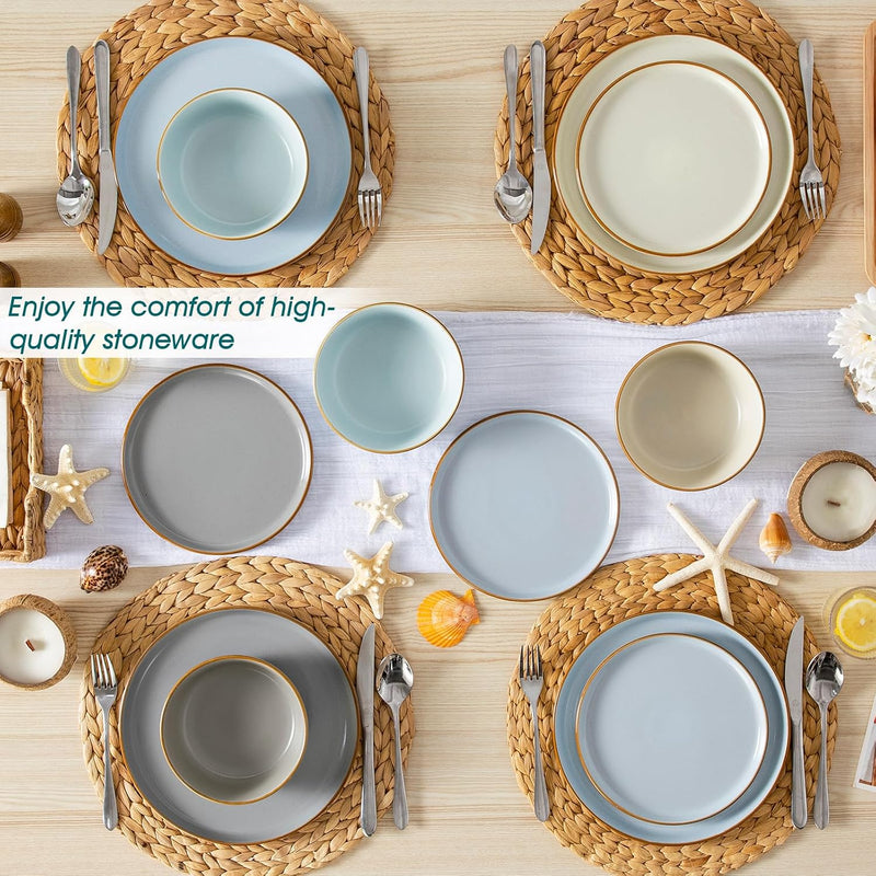 Reno Stoneware Dinner Set for 6 18 Pieces