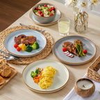Reno Stoneware Dinner Set for 6 18 Pieces