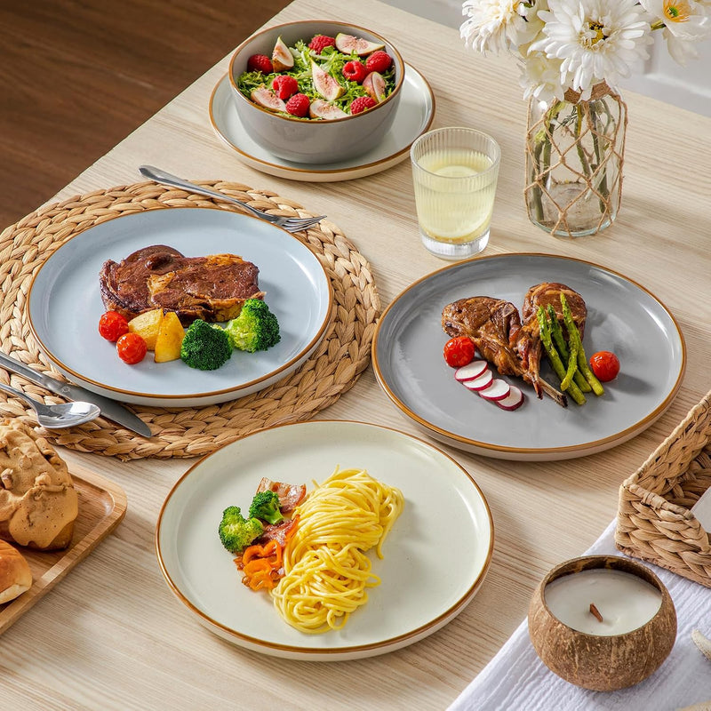 Reno Stoneware Dinner Set for 6 18 Pieces