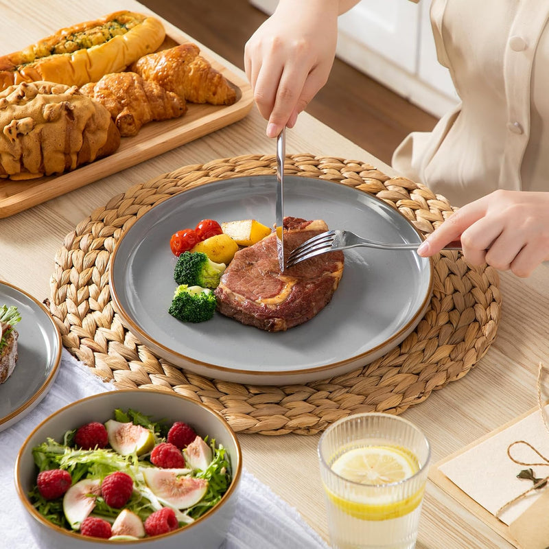 Reno Stoneware Dinner Set for 6 18 Pieces