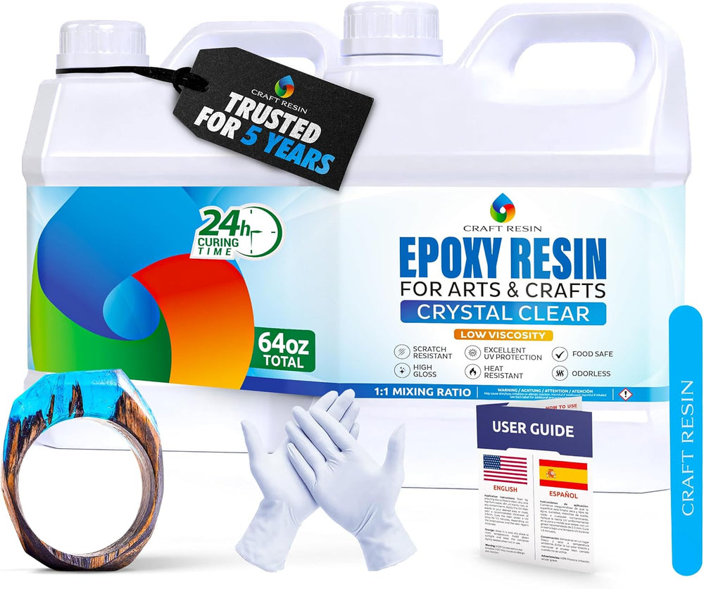 Resin 1L Crystal Clear Epoxy Kit Food Safe