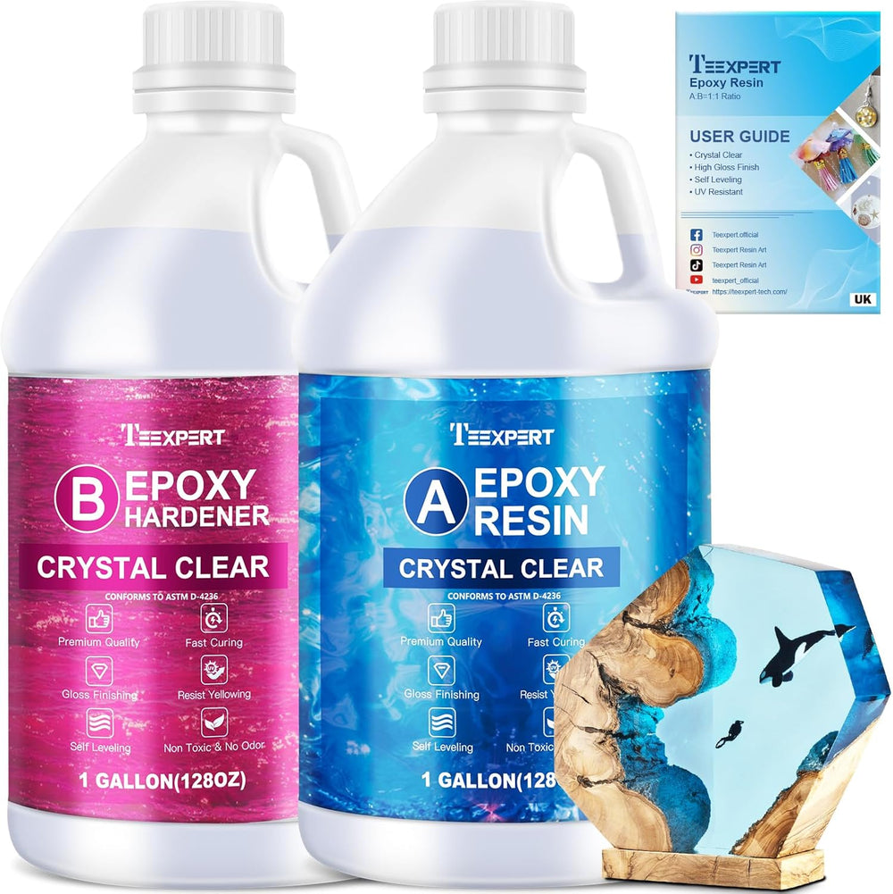 Resin Crystal Clear Kit 3.8L 1 Gallon High-Gloss