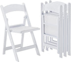 Resin Folding Chairs Foldable Chair with Vinyl Padded (4 Pack)