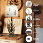 Resin Table Lamp Antler Tall for Living Room