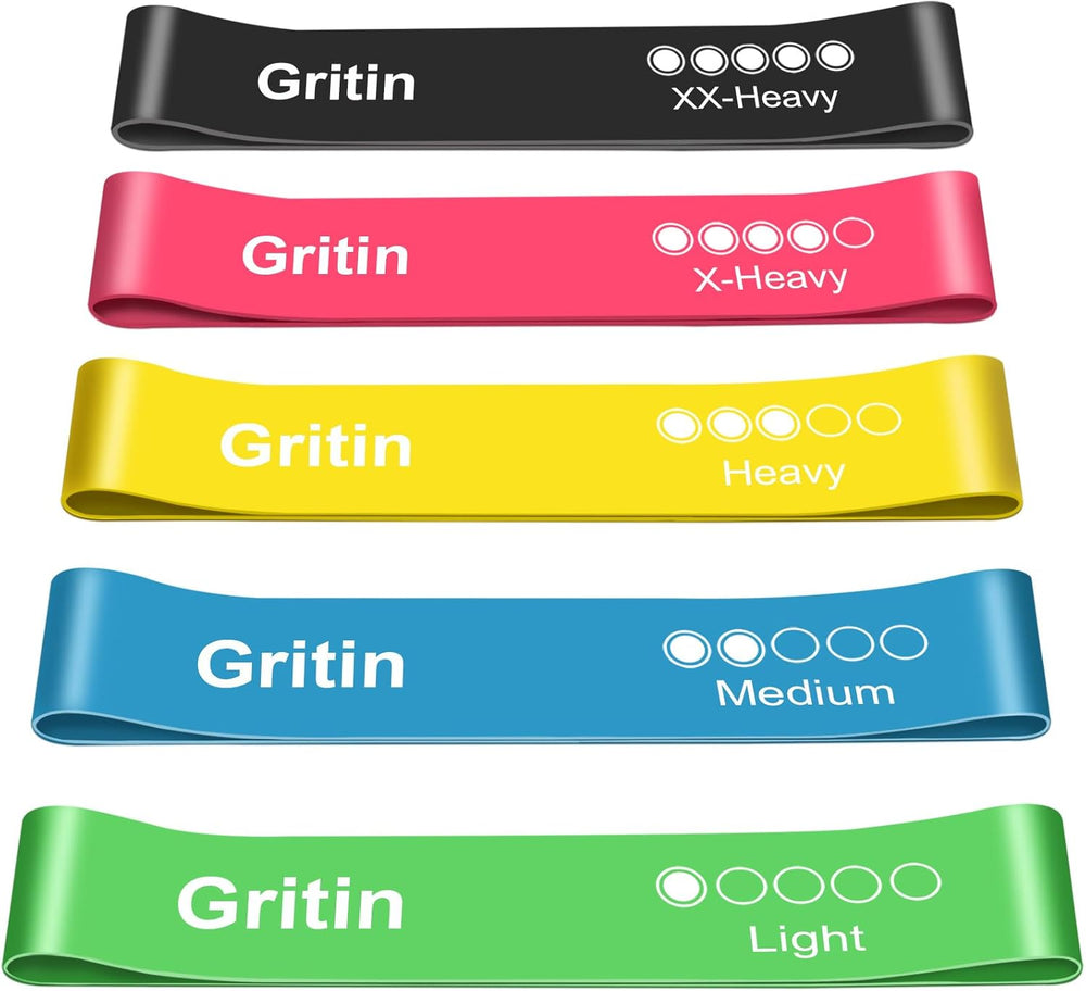 Resistance Bands Skin-Friendly Fitness Exercise Loop with (Set of 5)