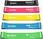 Resistance Bands Skin-Friendly Fitness Exercise Loop with (Set of 5)
