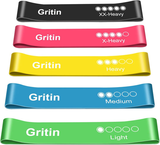 Resistance Bands Skin-Friendly Fitness Exercise Loop with (Set of 5)