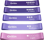 Resistance Bands Skin-Friendly Fitness Exercise Loop with (Set of 5)