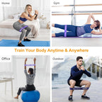 Resistance Bands Skin-Friendly Fitness Exercise Loop with (Set of 5)