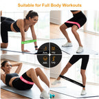 Resistance Bands Skin-Friendly Fitness Exercise Loop with (Set of 5)