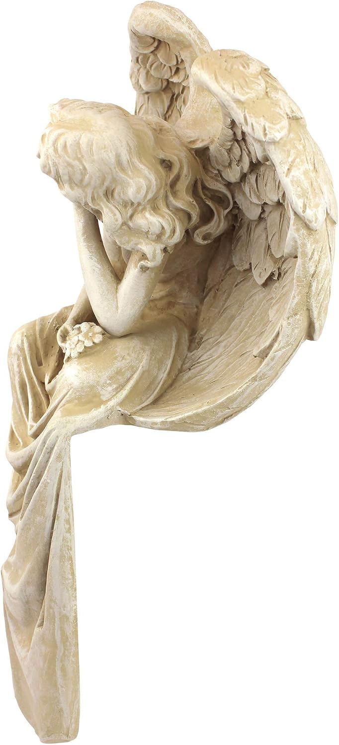 Resting Grace Angel Sitting Garden Statue Medium 21.5CM